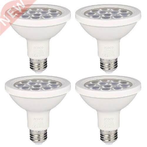 ICOCO 4PCS PAR30 12LED 12W Dimmable Short Neck 1000LM 3000K