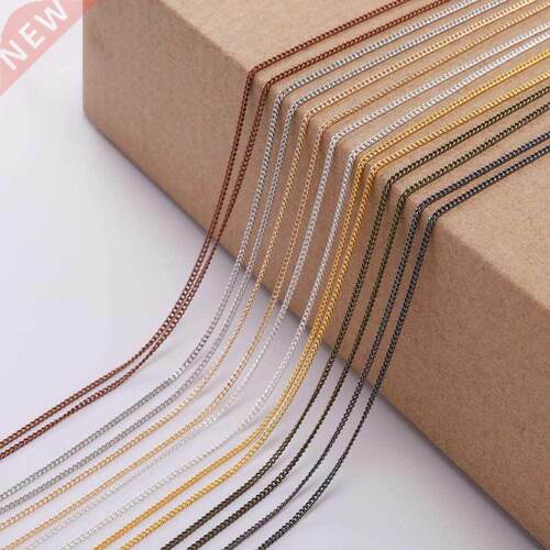5M/lot 1.3-2.5mm Gold Rhodium Copper Bulk Fine Necklace Chai