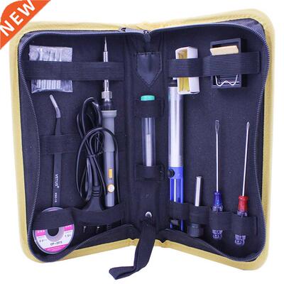 60W 220V Adjustable Temperature Sdering Iron Kit 5pcs Tips