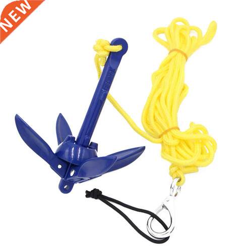 Foldable Aluinu Anchor Kit With Rope For Canoe Kayak