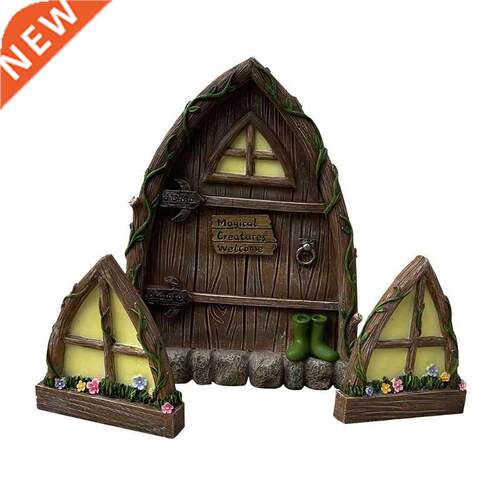Pcs Door and Window for Trees Garden Decor Glow in The Dar