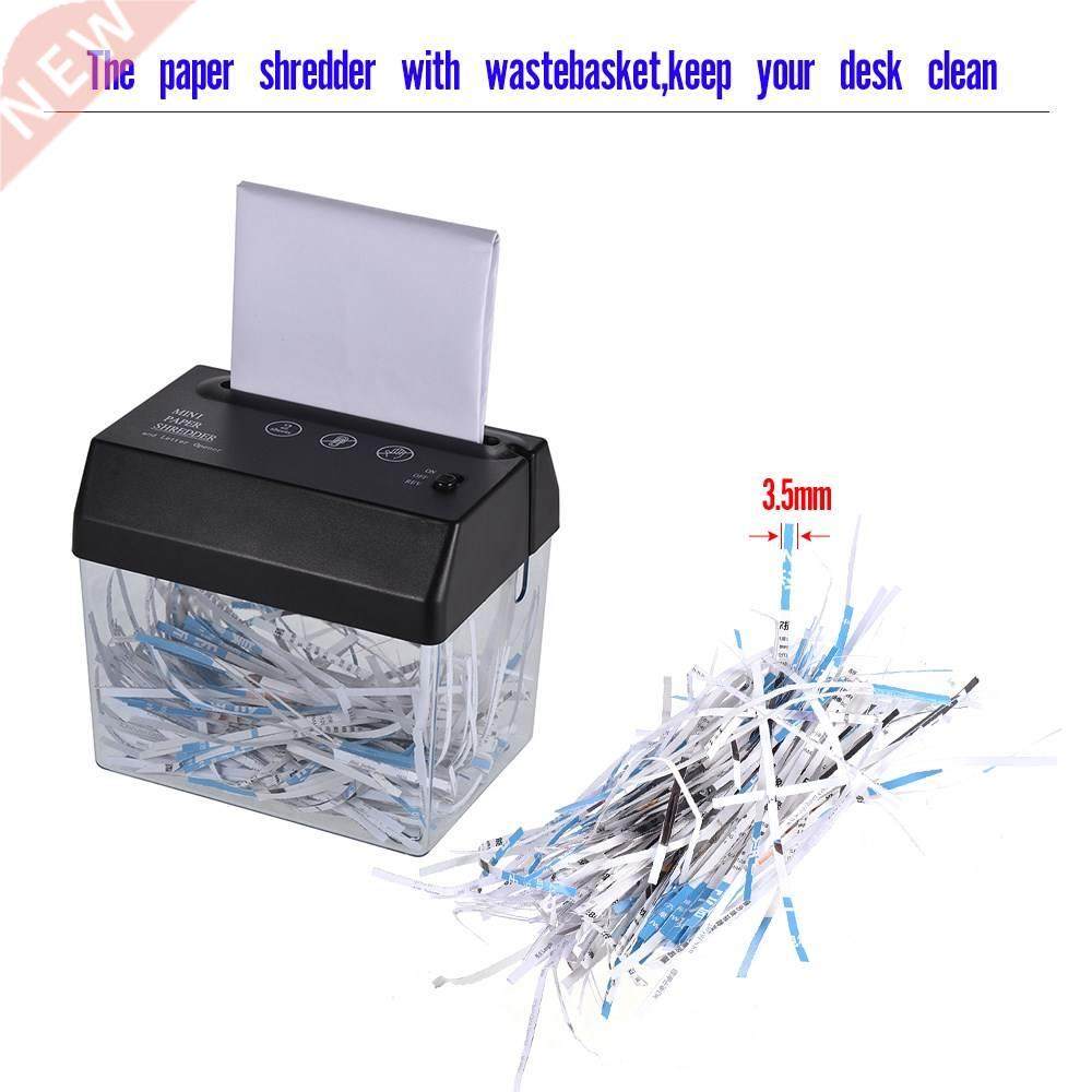 Mini Portable SB Paper Shredder Cutter Strip Cut A6 Folded A