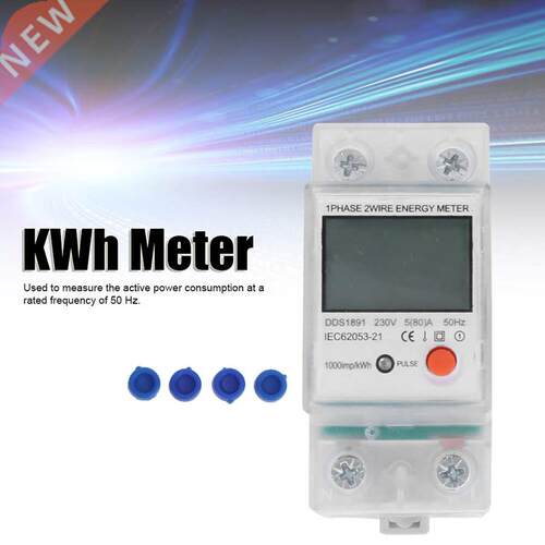 DDS1891 Single Phase Electric Meter 2P DIN-Rail Power Energy