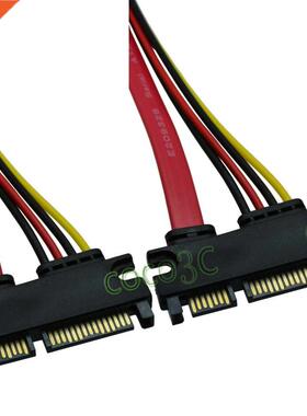 Free Shipping 22 Pin SATA Male to 22 Pin SATA Male Power and
