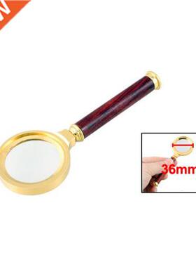 6mm Diameter 20X Optical Lens Rosewood Handle Gold Tone Mag