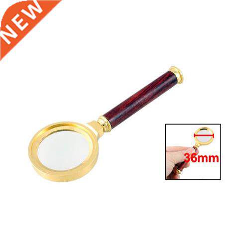 6mm Diameter 20X Optical Lens Rosewood Handle Gold Tone Mag