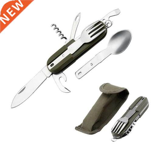 Stainless Steel Travel Kit Portable Army Green Folding Campi