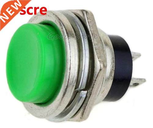 5PCS Momentary SPST NO Green Round Cap Push Button Switch A