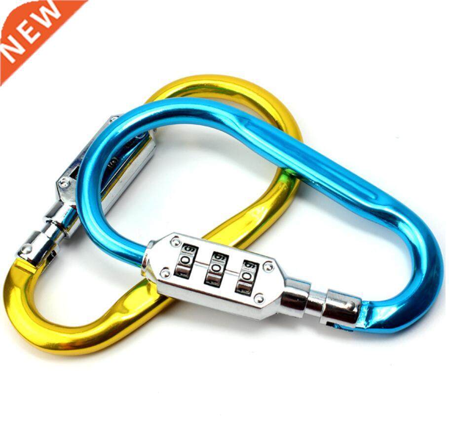 Outdoor Hiking Bag Luggage Security Carabiner Lock 3 Dial Pa