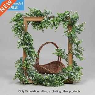 Home Decor DIY Crft Simultion Rttn rtificil Leves Hn