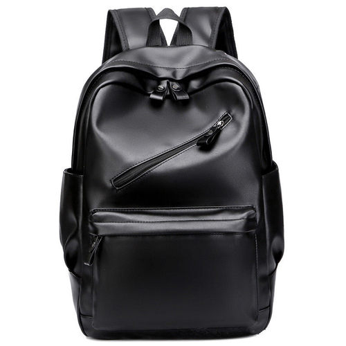 Waterproof Leather Backpack Men school bag for teenage girls