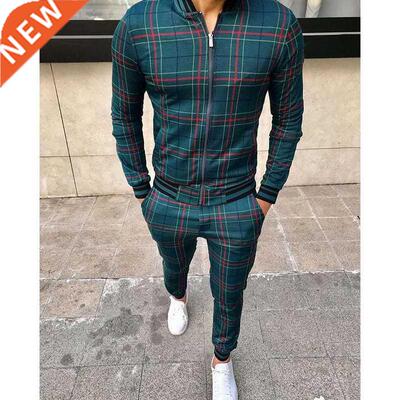 New Gentlemen Tracksuit Set Jackets Sets Men zipper Suit Men