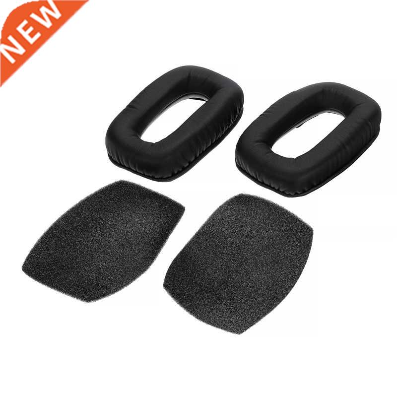 1 Pair Black Replacement Earpads Square Earmuffs Memory Cush