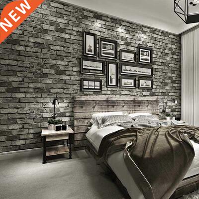 Modern Vintage Brick Textured Wallpaper For Walls Decor Embo