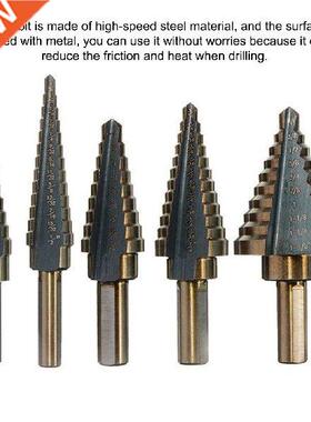 Pack of 5 Step Drill Bit Woodworking Metalworking Drilling