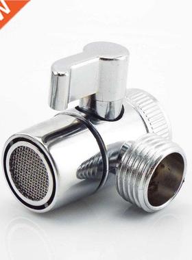 -Way Tee Shower Head Faucet Adapter Connector Diverter Valv