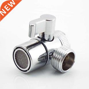 -Way Tee Shower Head Faucet Adapter Connector Diverter Valv