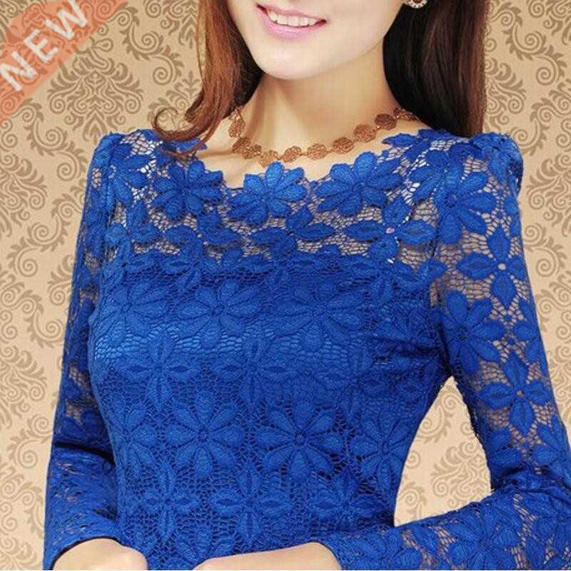 Plus size S-5XL 2018 New fashion Women's Lace Crochet Blouse