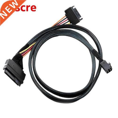 Data Cable Mini SAS SFF-8643 to SFF8639 Nylon Braided Belt S