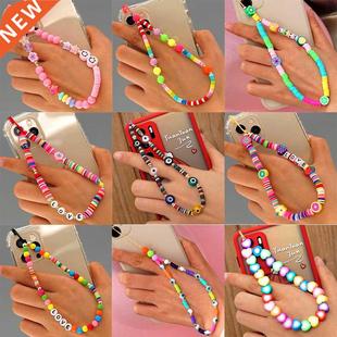 Summer Colorful Soft Polymer Clay Mobile Phone Strap Chain L