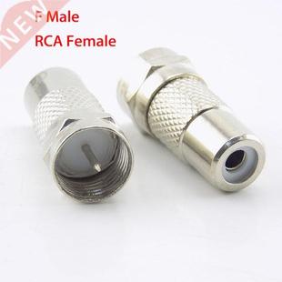 2pcs Adapter F Type Male Plug to RCA Female Jack TV Video C