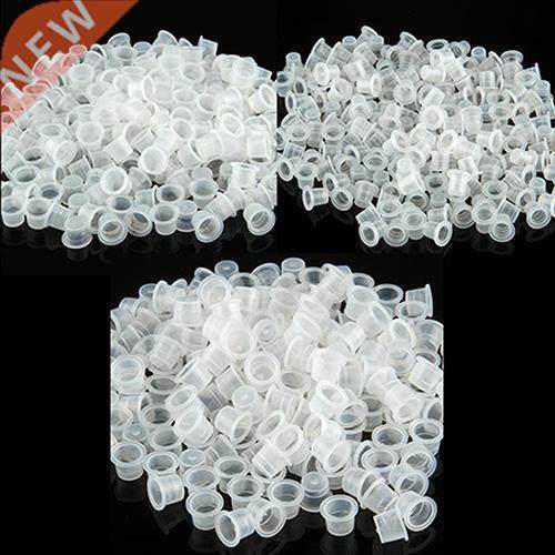 100Pcs Small Medium Large Clear White Plastic Tattoo Ink