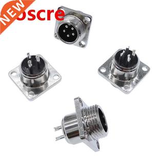 GX12 aviation connector square base flange socket 2 pin 3pin