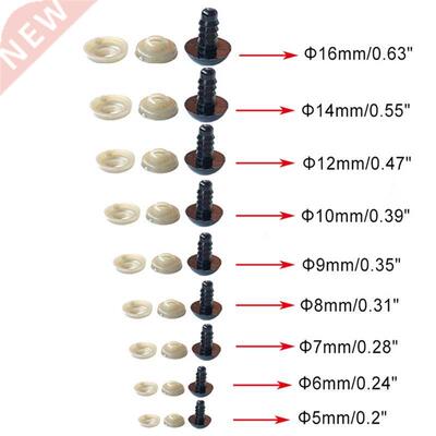 100Pcs/Bag DIY Doll Toy Eyes Black Plastic Safety Eyes Puppe