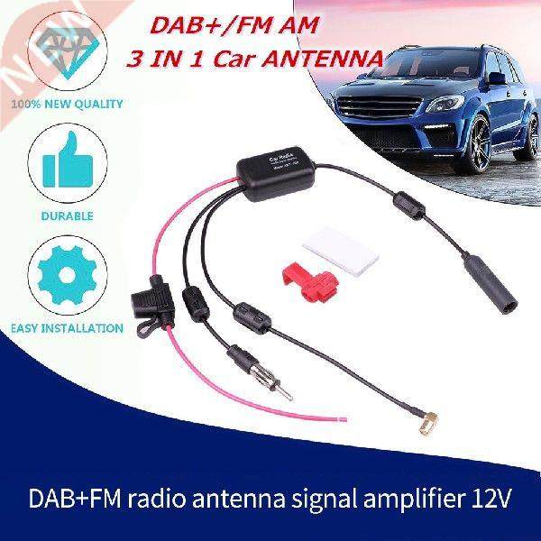 12V SMA DAB FM AM Car Antenna Signal Amplifier  in 1 Car