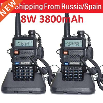 2pcs 5W/8W Walkie Talkie Baofeng uv-5r CB radio VOX 10Km Two