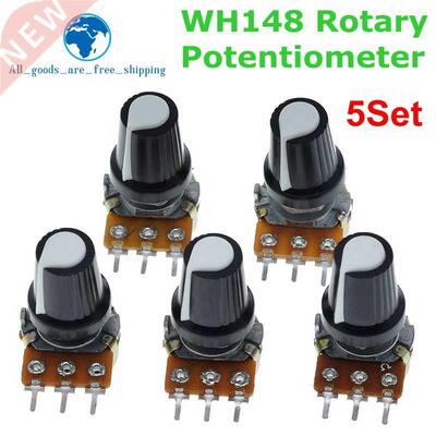 5Sets WH148 1K 10K 20K 50K 100K 500K Ohm 15mm  Pin Linear T