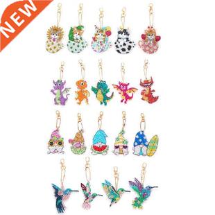 K1MF 5D Resin DIY Lukisan Berlian Gantungan Kunci Berlian