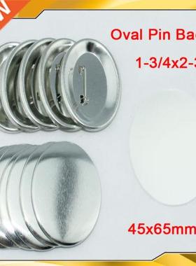 Oval 45x65mm 100 Sets Pin Back Metal Button Supply