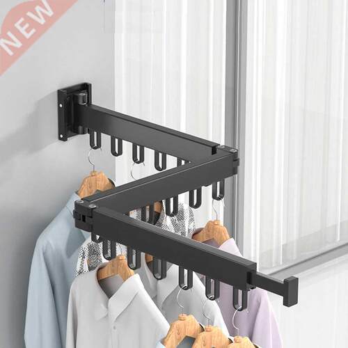 Retractable Aluminum Drying Rack Wall Mounted Folding