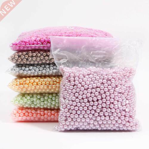 3/4/6/8/10mm Round Multi Color No Hole Acrylic Imitation pea