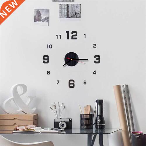 d Diy Roman Numbers Acrylic Mirror Wall Sticker Clock Home
