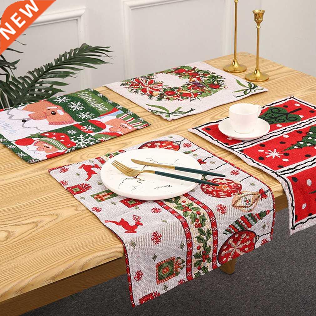 HOT Chrimas Placemat Santa Claus Merry Decor Home Decor