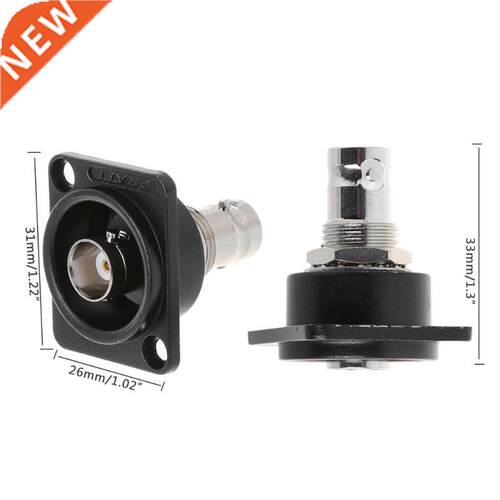 D-Type Double BNC Plug Connector Chassis Panel Mount Adapter