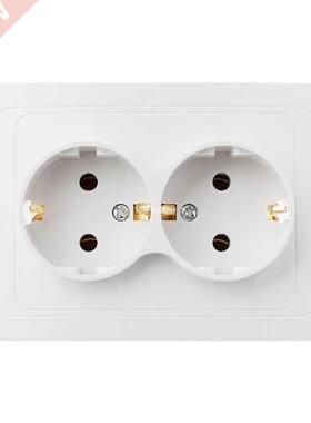 220V/16A 118x80mm EU Double Ground Socket Household Industri