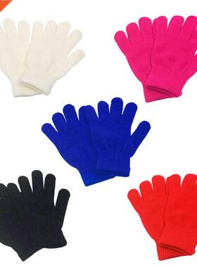 1Pair Magic Glove Girls Boys Kid Full Finger Stretchy Knitte