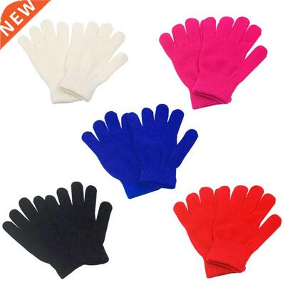 1Pair Magic Glove Girls Boys Kid Full Finger Stretchy Knitte