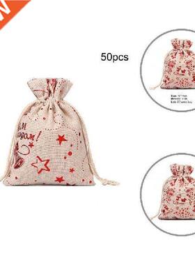 50Pcs Christmas Excellent Workmanship Candy Bag with