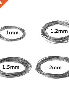 New 5m 304 Stainless Steel Wire Rope Soft Fishing Lifting Ca