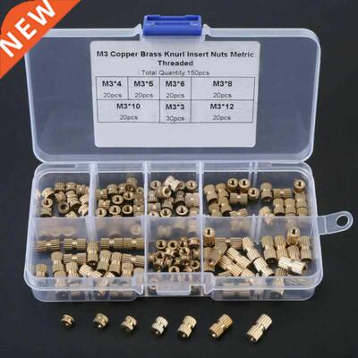 150pcs/Set M3 Brass Threaded Heat Insert Plastic 3D Printin