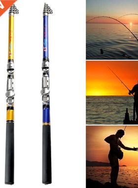 Telescopc Fshng Rod Portable Sea Fshng Rod Pole Carbon