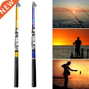 Telescopc Fshng Rod Portable Sea Fshng Rod Pole Carbon