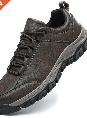 Men Boots Outdoor Walking Casual Shoes Comfortable Leather S