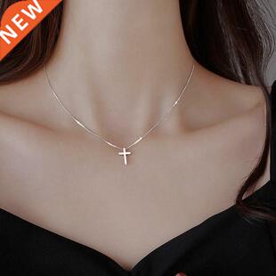 Fashion Vintage Jewelry Necklace Gold Women Elegant Cross