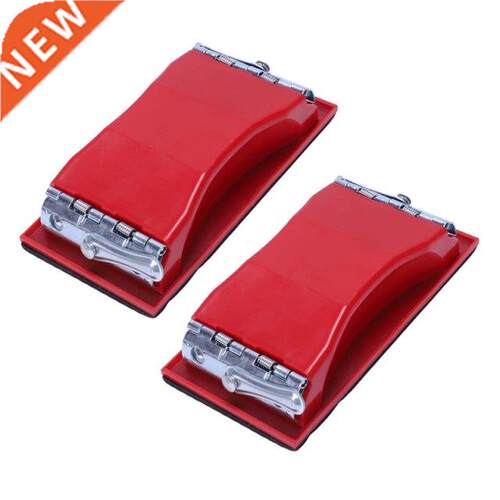 2X Rectangle Paper Grit Sandpaper Holder Hand Sander Red Bla