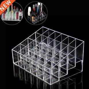 Clear 24 Grid Lipstick Stand Case Makeup Organizer Storage B